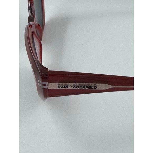 Karl Lagerfeld Burgundy Cat-Eye Sunglasses KL6145S with Case - Picture 5 of 5